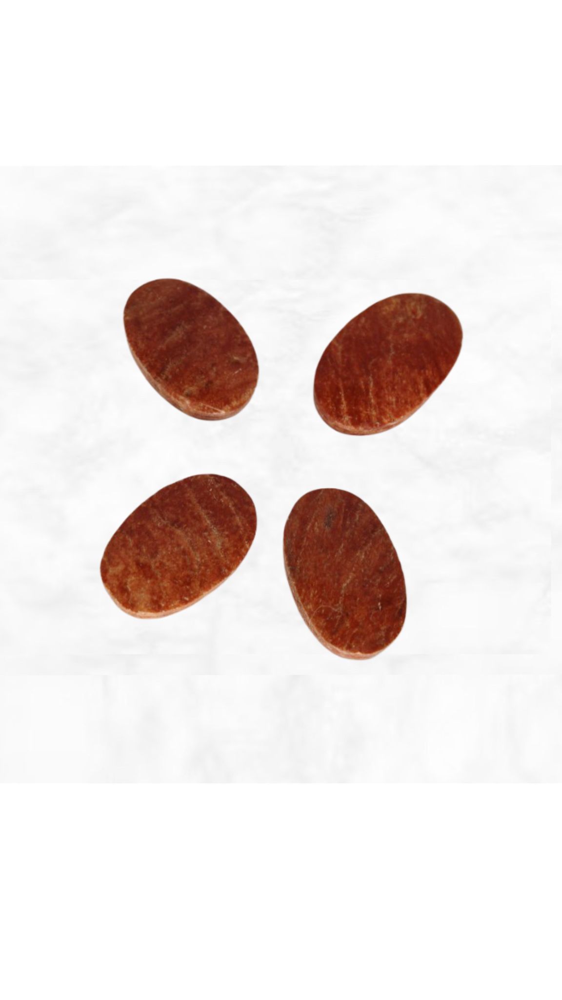 PIEDRA RANURADA JASPE NARANJA NATURAL DE 25X16MM OVAL