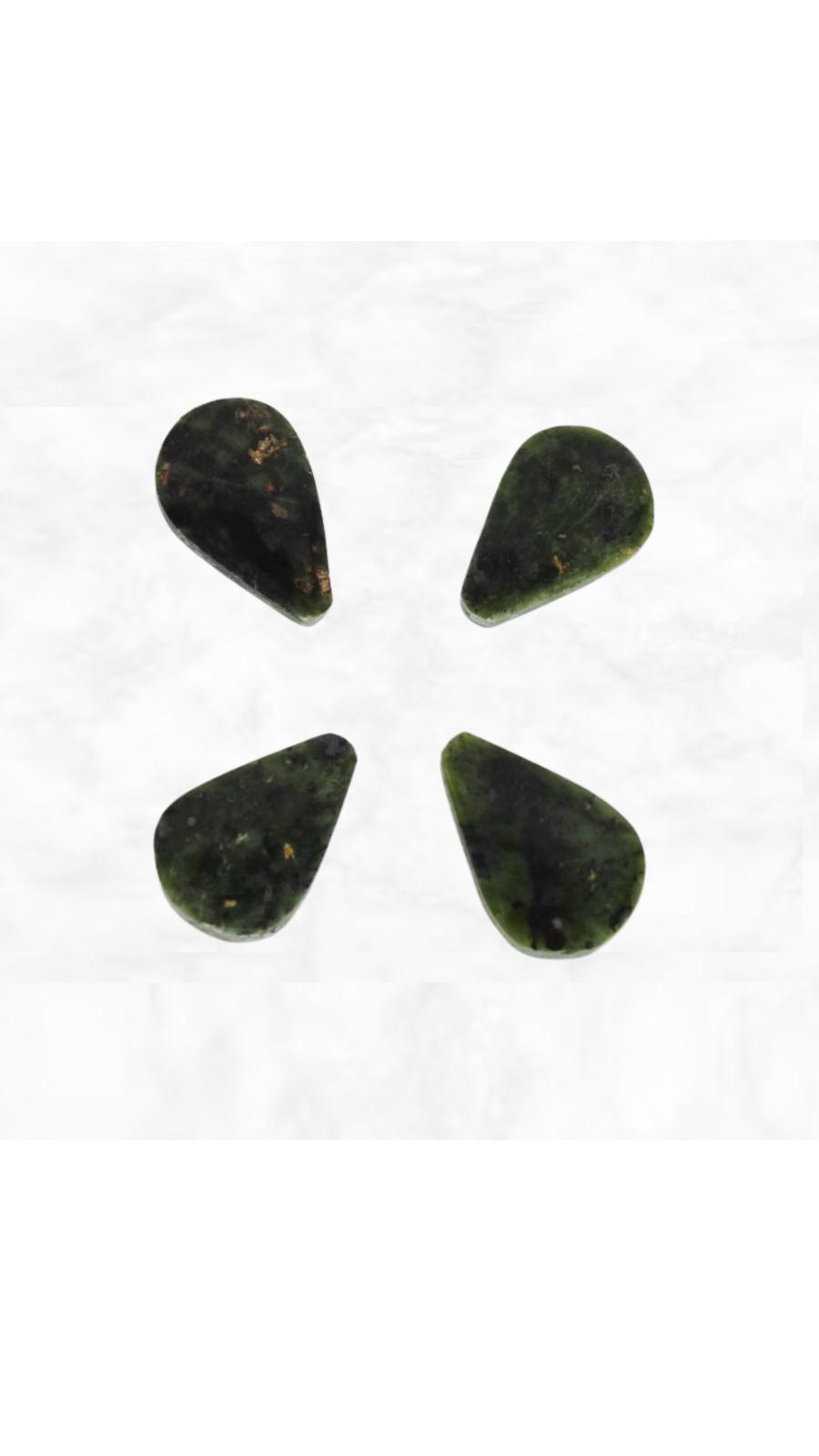 PIEDRA RANURADA NEFRITA NATURAL DE 24X15MM GOTA