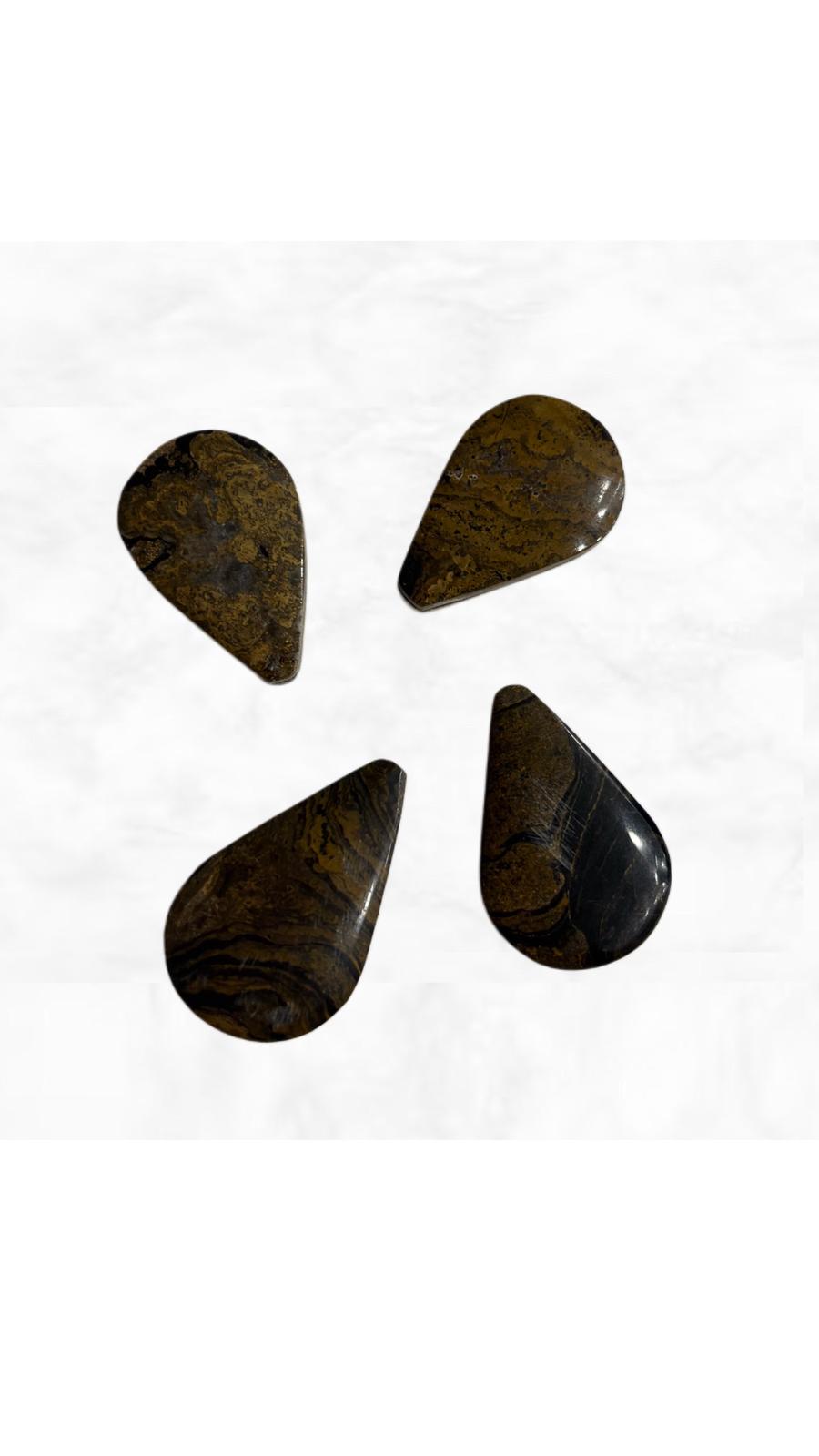 PIEDRA RANURADA ESTRAMATOLITA NATURAL 24X15MM GOTA