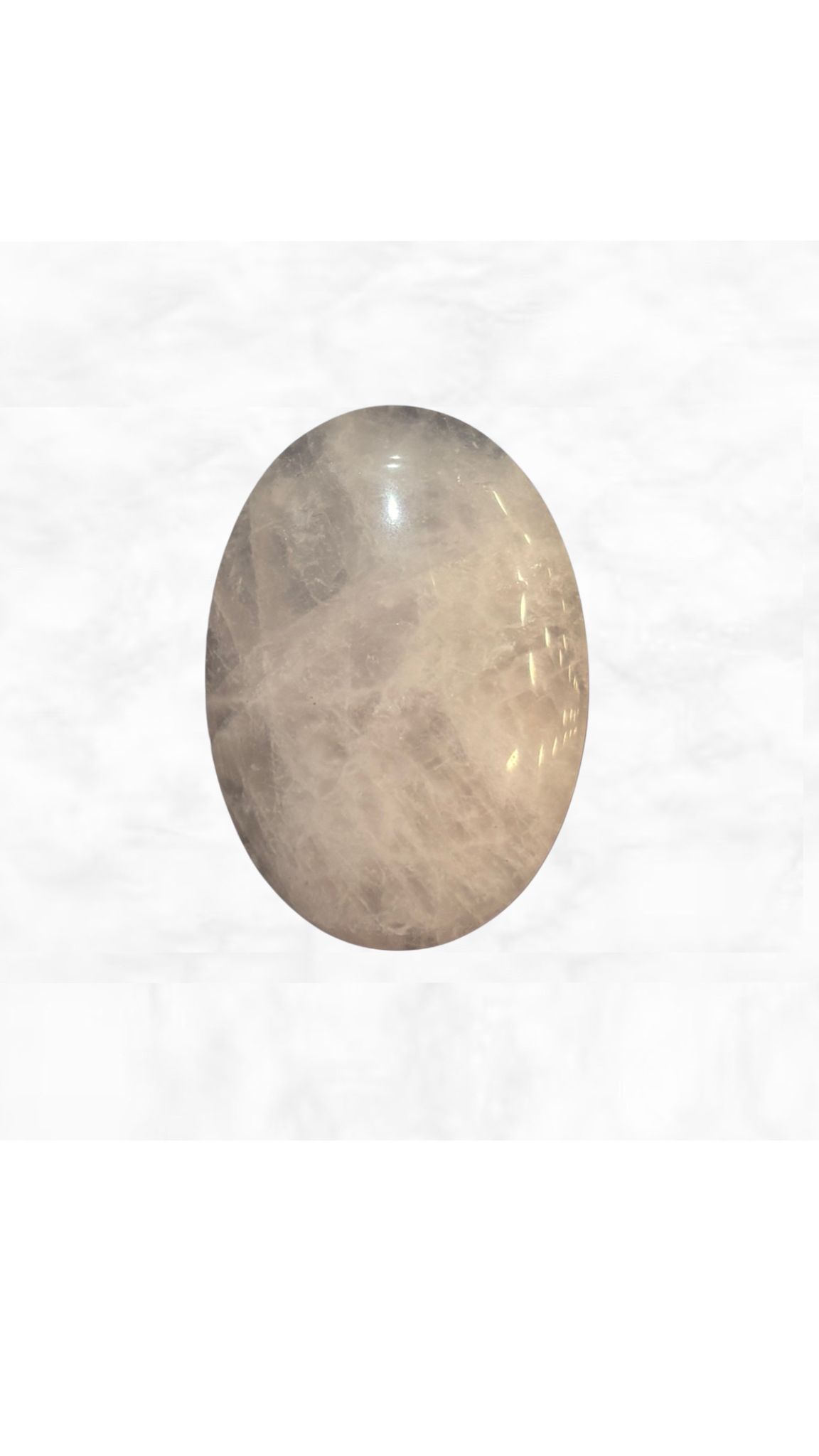 PIEDRA RANURADA CUARZO ROSA NATURAL DE 34X25MM OVAL